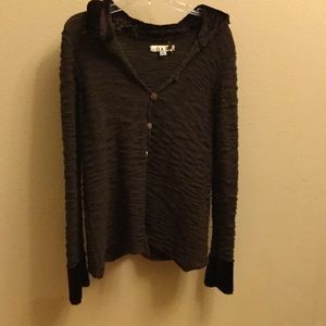 Beautiful chocolate brown cardigan sweater by Dar!