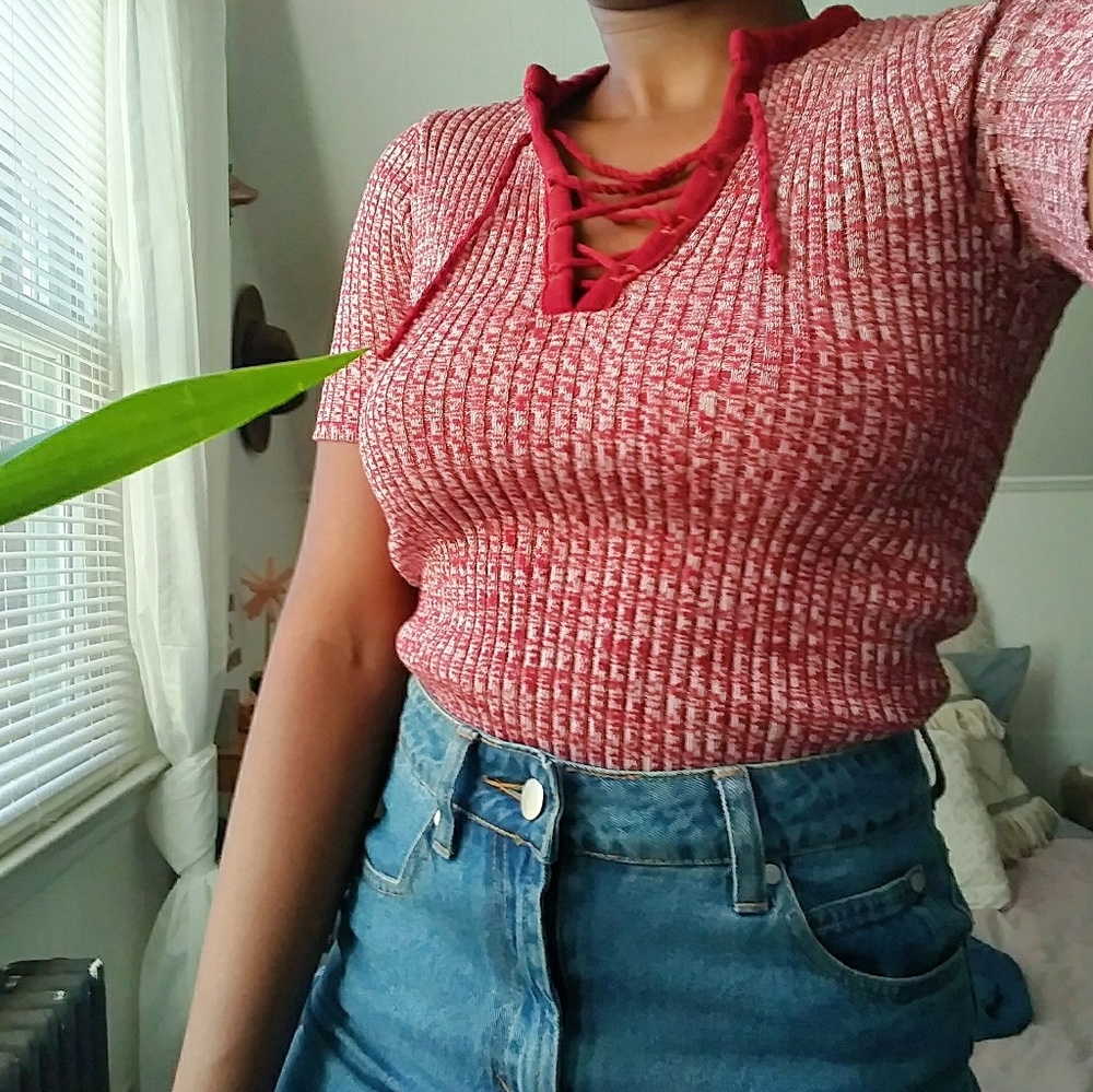 Ribbed sweater top