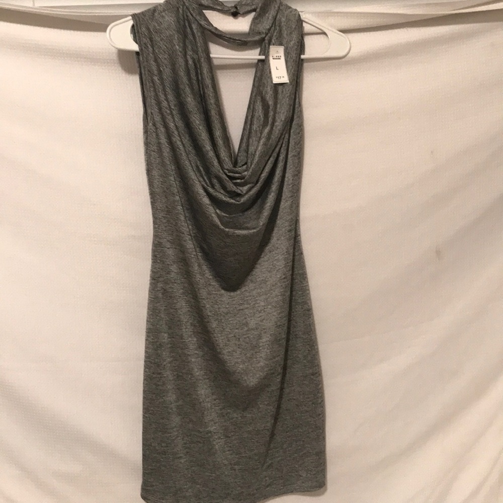 Gray sheer dress