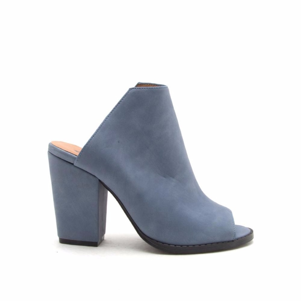Moon Blue Nubuck Mules - Picture 5 of 8