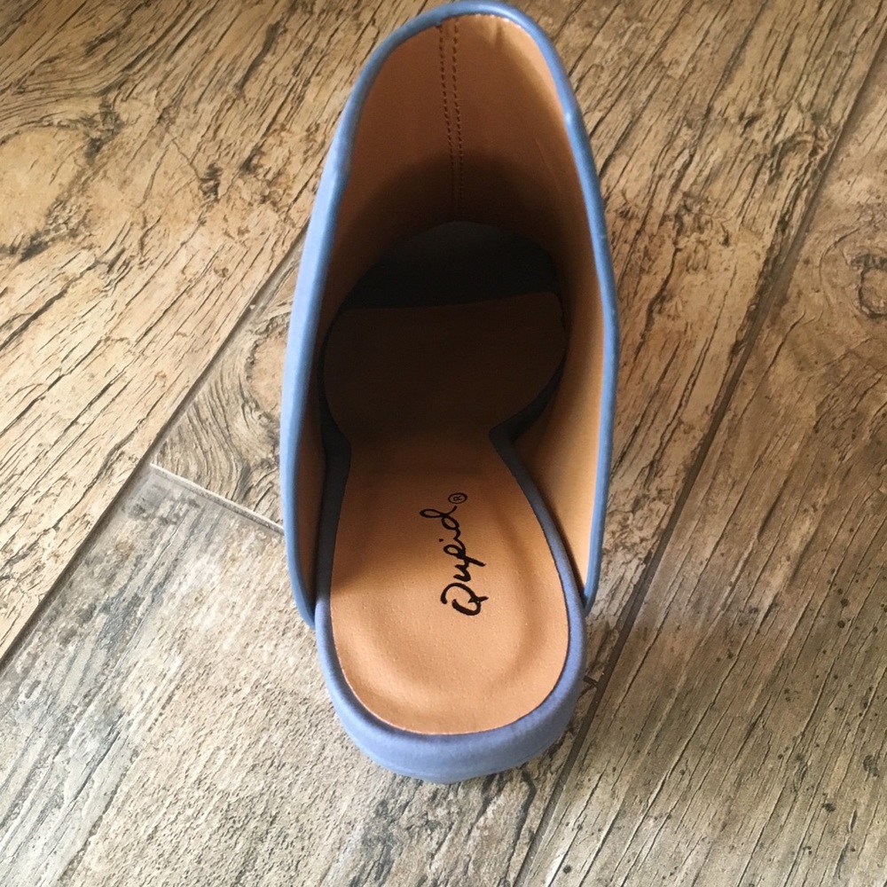Moon Blue Nubuck Mules - Picture 3 of 8