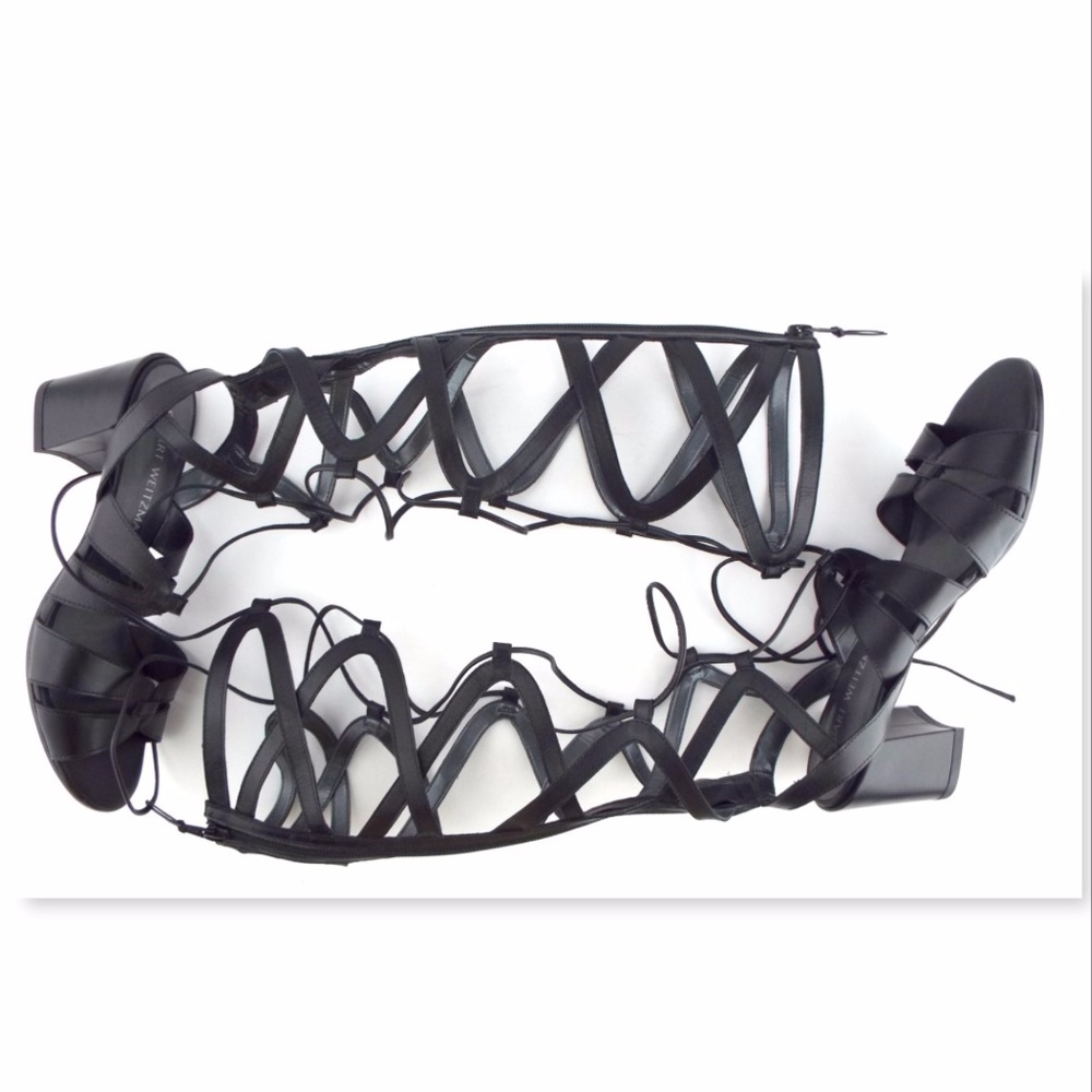 [Sold] New STUART WEITZMAN Black Gladiator Sandals - Picture 5 of 8