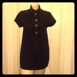 Long high neck sweater