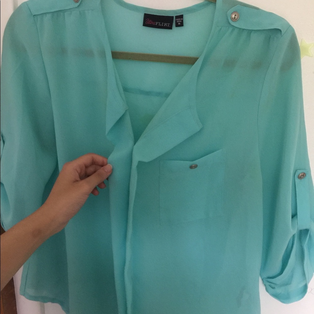 Turquoise blouse