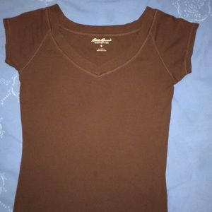 Eddie Bauer  Brown casual wear top~ size small