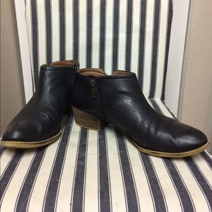 Lucky Brand Black Leather Booties