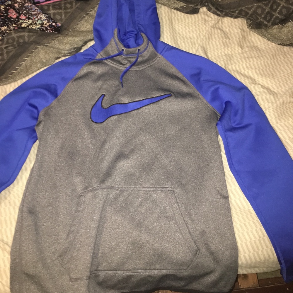 Blue raglan style Nike hoodie