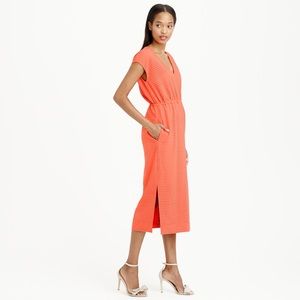 J.Crew Perforated Drapey Side Slit Dress w/Pockets