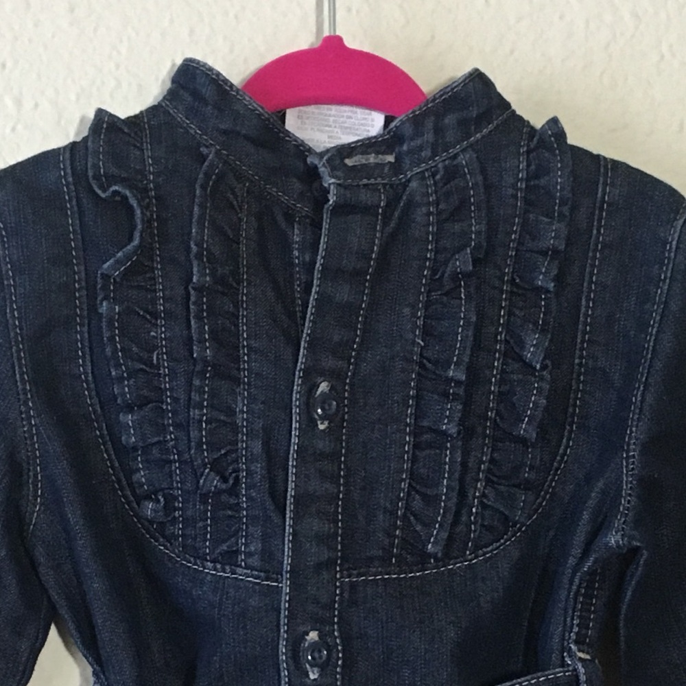 NB | RUFFLE DENIM DRESS 3T - Picture 5 of 7