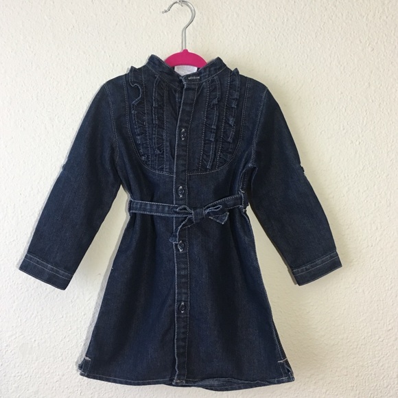 NB | RUFFLE DENIM DRESS 3T - Picture 2 of 7