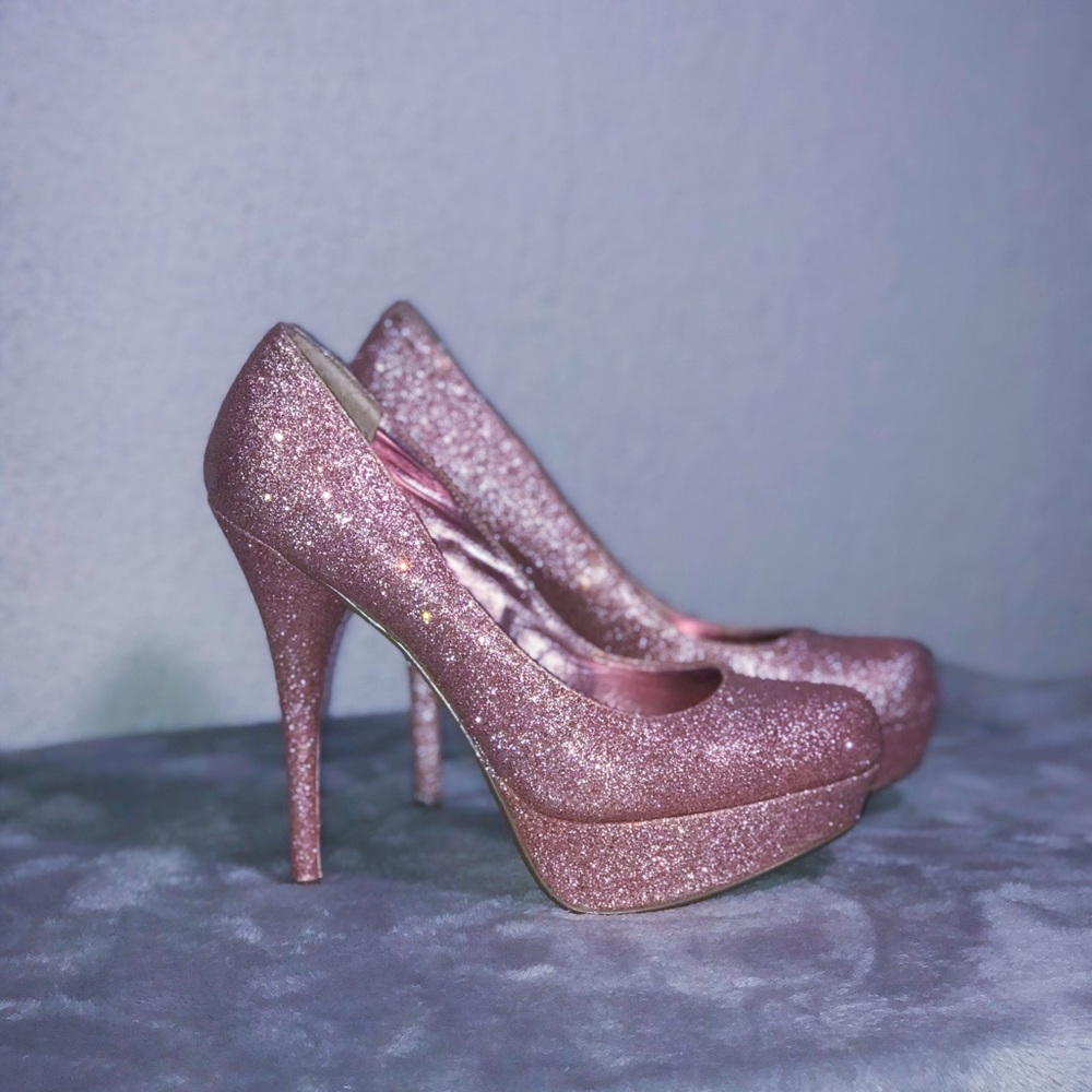 Bakers Rose Glitter Pumps