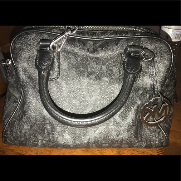 Michael Kors Handbags - Black and Silver Michael Kors purse