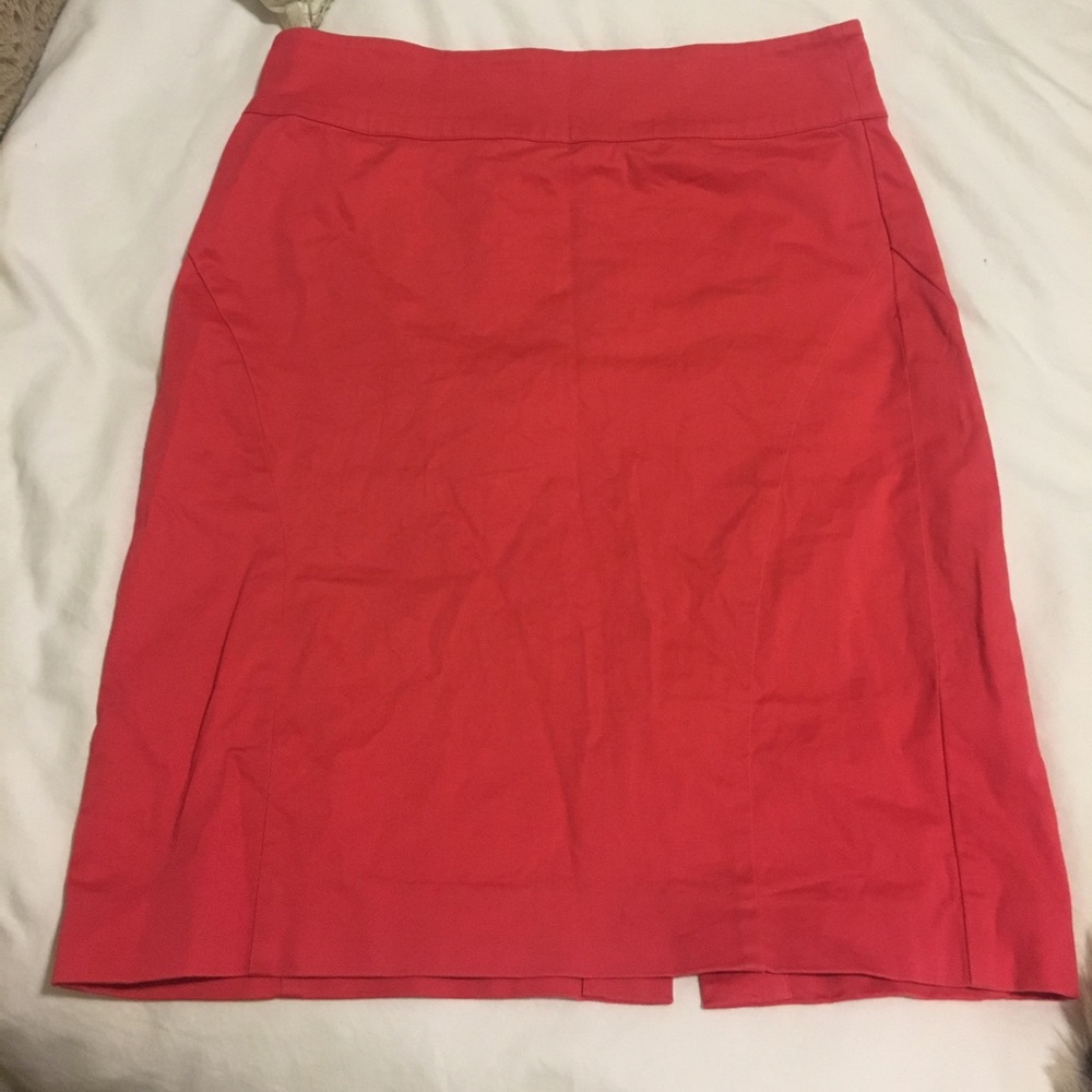EUC Banana Republic bright coral pencil skirt