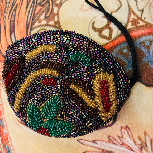 Vintage Beaded Coin Purse - Picture 3 of 3