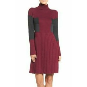 NWT Adrianna Pappell Wineberry Sweater Dress