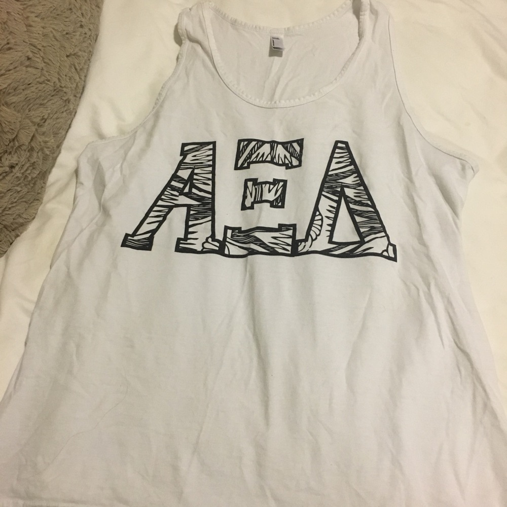 EUC AXiD Alpha Xi Delta zebra bro tank