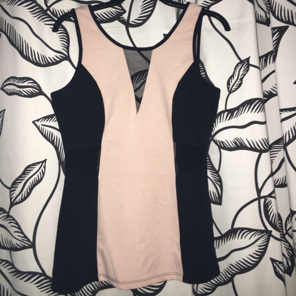 Wet seal Blush pink mesh shirt