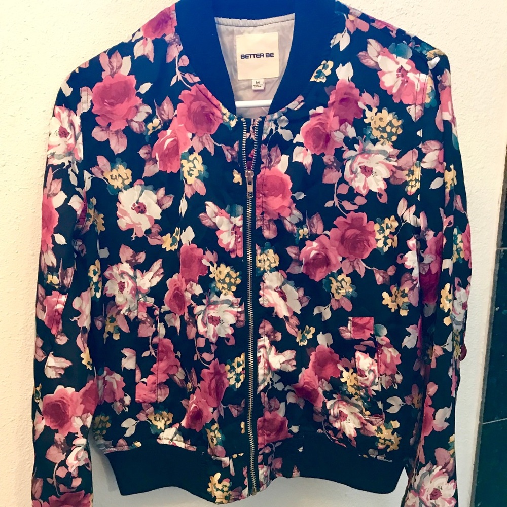 Floral bomber jacket