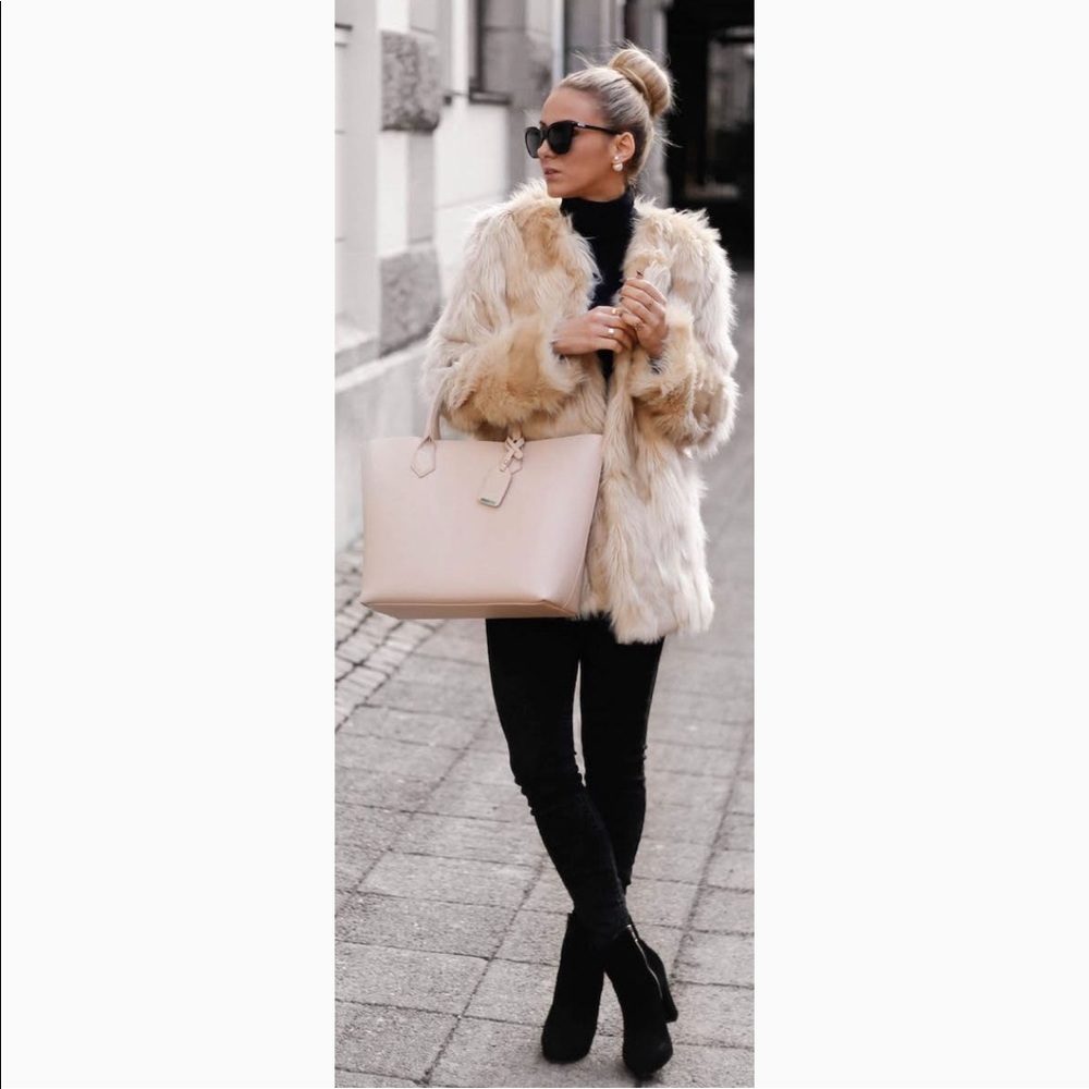 Vintage Cream mink fur coat size S