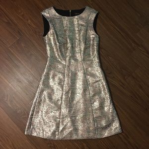 Tahari SZ 10 Glitter Metallic Thread Holiday Dress