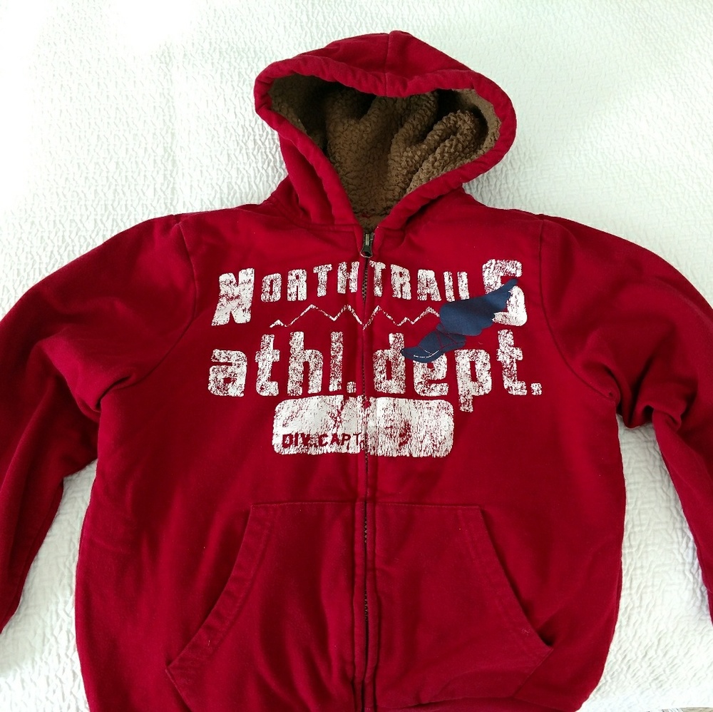 Boys Graphic Faux Sherpa-Lined Sweatshirt