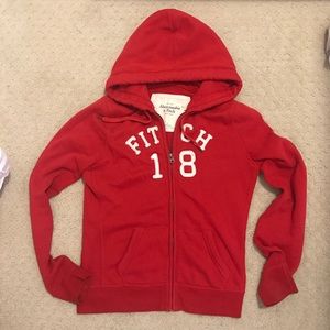 Abercrombie & Fitch - Red Logo hoodie