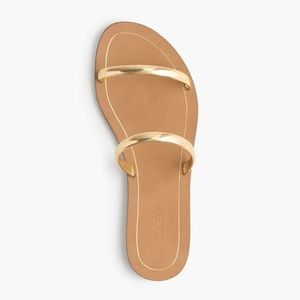 J. Crew Isla Metallic Gold Slides