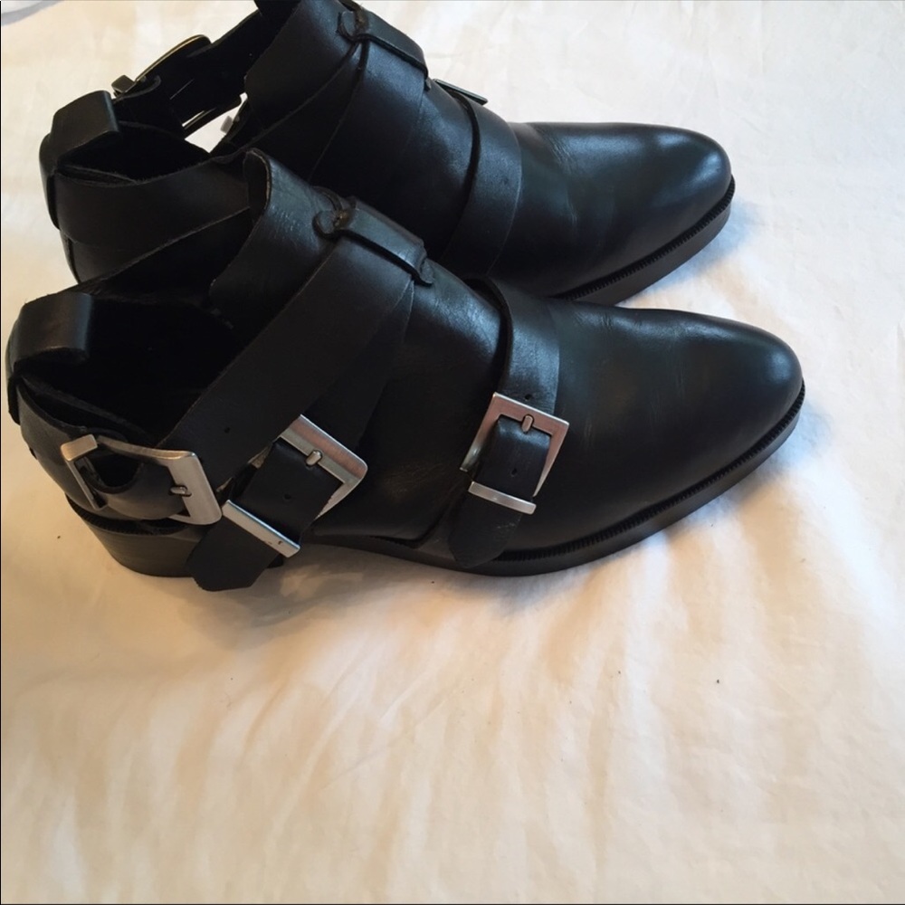 Zara leather booties