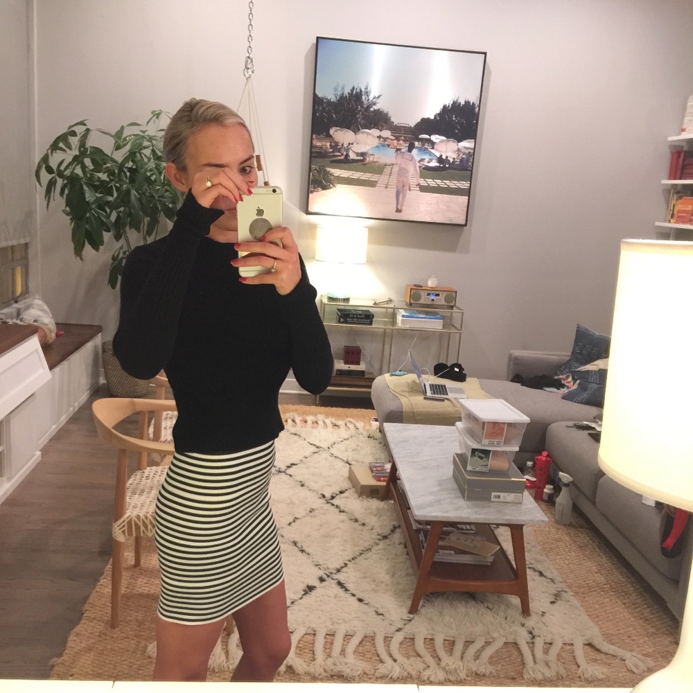 Bodycon striped mini skirt - Picture 2 of 7