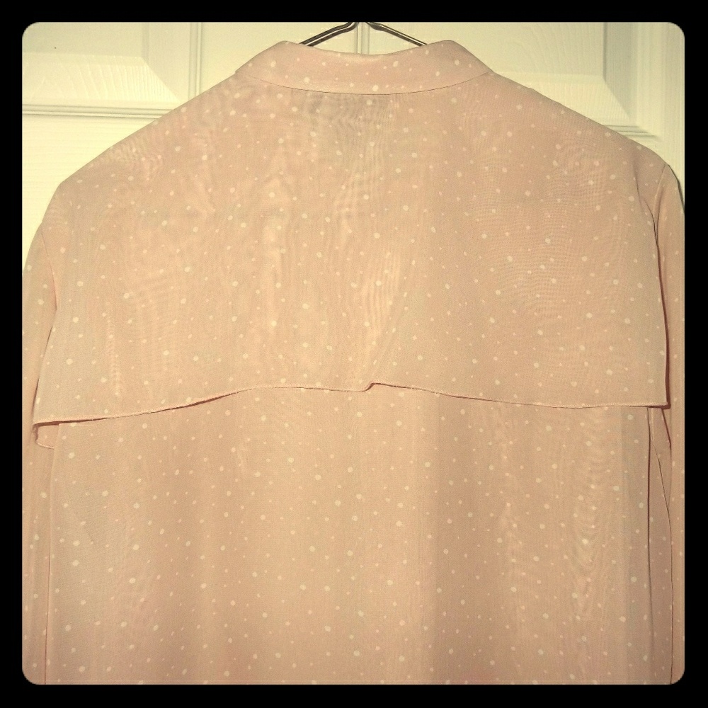 Beautiful sheer blouse with polka dots