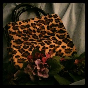 Leopard print handbag