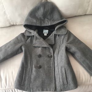 Girls gray pea coat.