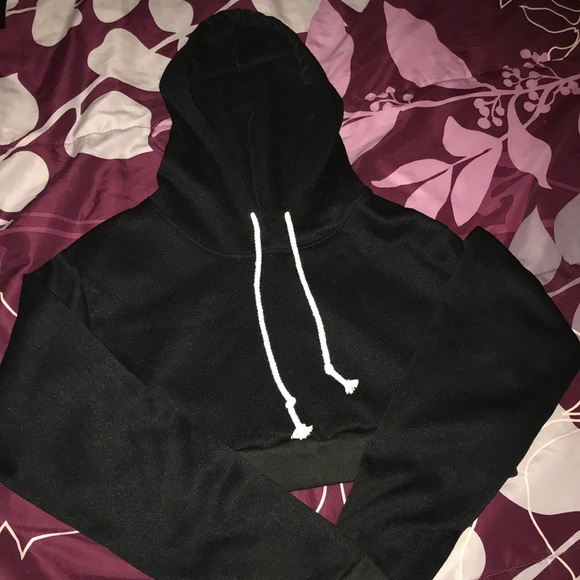 Cropped black hoodie that has never been worn! - Picture 1 of 2