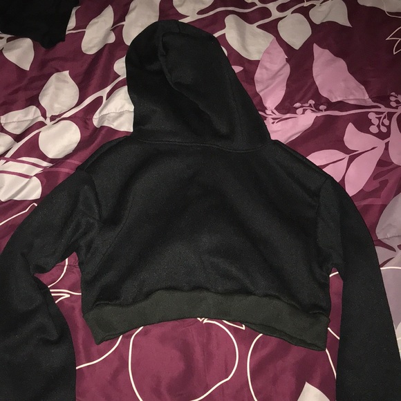 Cropped black hoodie that has never been worn! - Picture 2 of 2