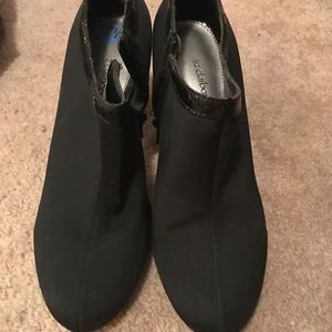 Black zip up booties