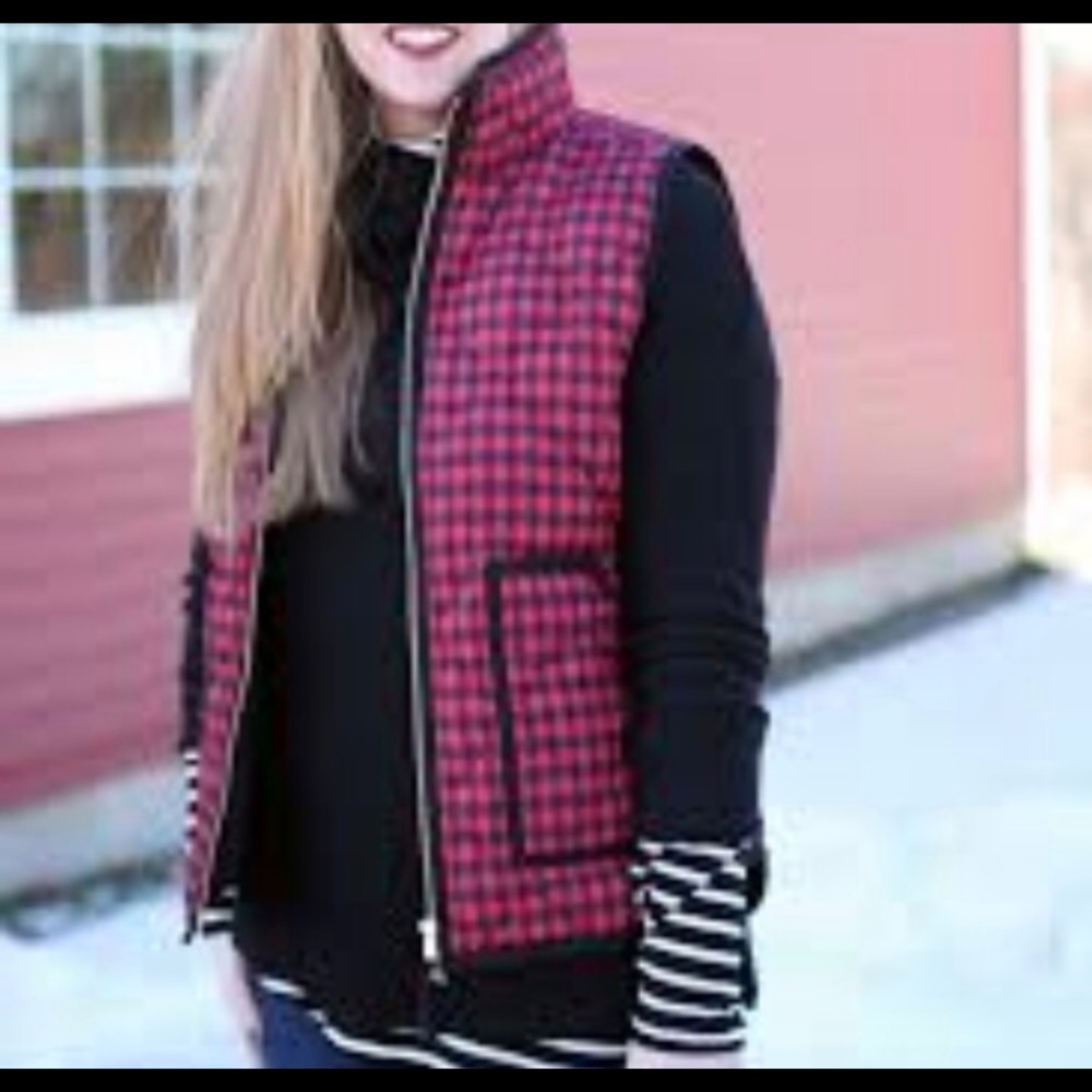 J. Crew Buffalo Plaid Vest