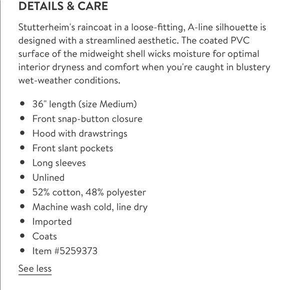 Stutterheim Womens Moseback Rain Coat Light Beige - Picture 8 of 8