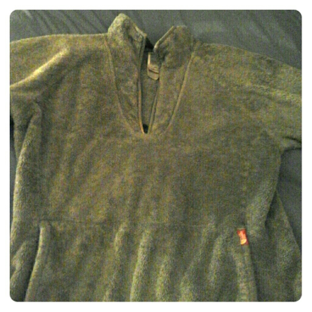 North face fleece 3/4 zip front pullover