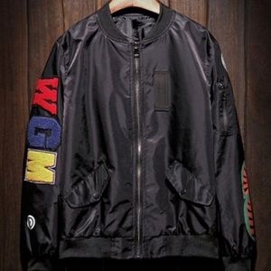 Custom bape themed bomber jacket