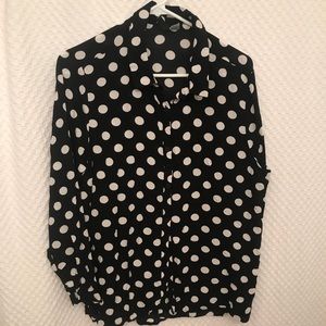 H&M Polka Dot Button Down Shirt