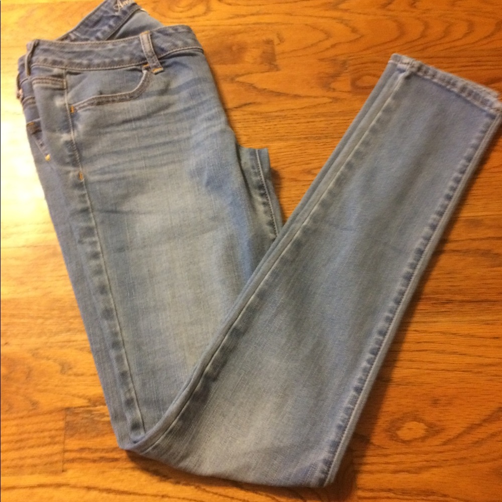 EUC American Eagle skinny jeans, extra long