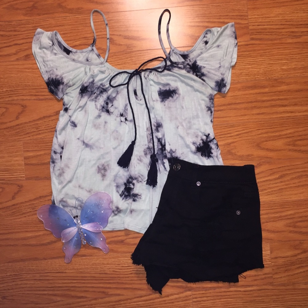 Off The Shoulder Tie Dye Top