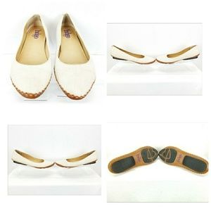 WOMEN'S INDIGO TWEED BALLET FLATS