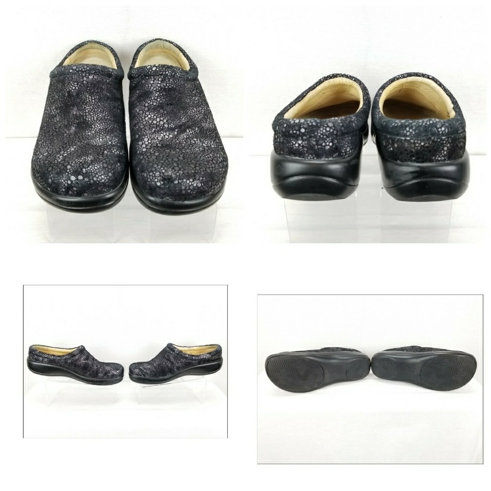ALEGRIA BLACK KAY SLIP ONS SZ 38