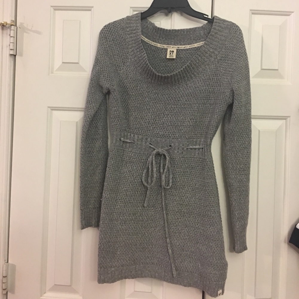 Roxy sweater short dress S gray