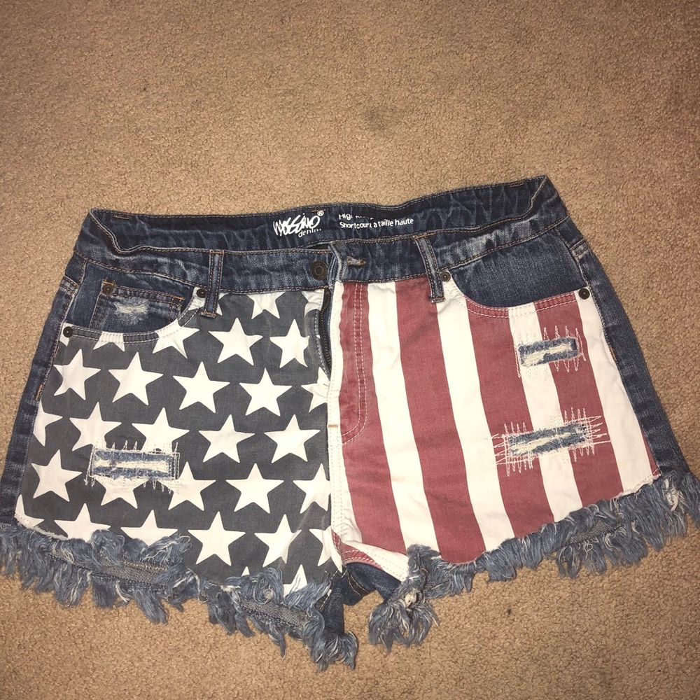 Jean American flag shorts