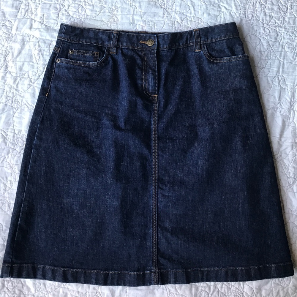 Boden dark wash denim jean skirt 10