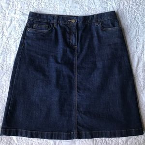 Boden dark wash denim jean skirt 10