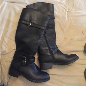 Black high boots