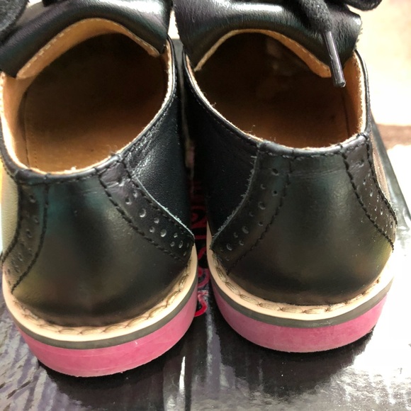 Girls black oxford college brogue - Picture 5 of 5